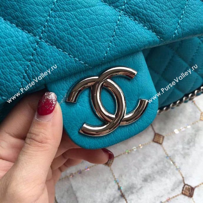 Chanel A94005 deerskin large tote handbag blue bag 6000