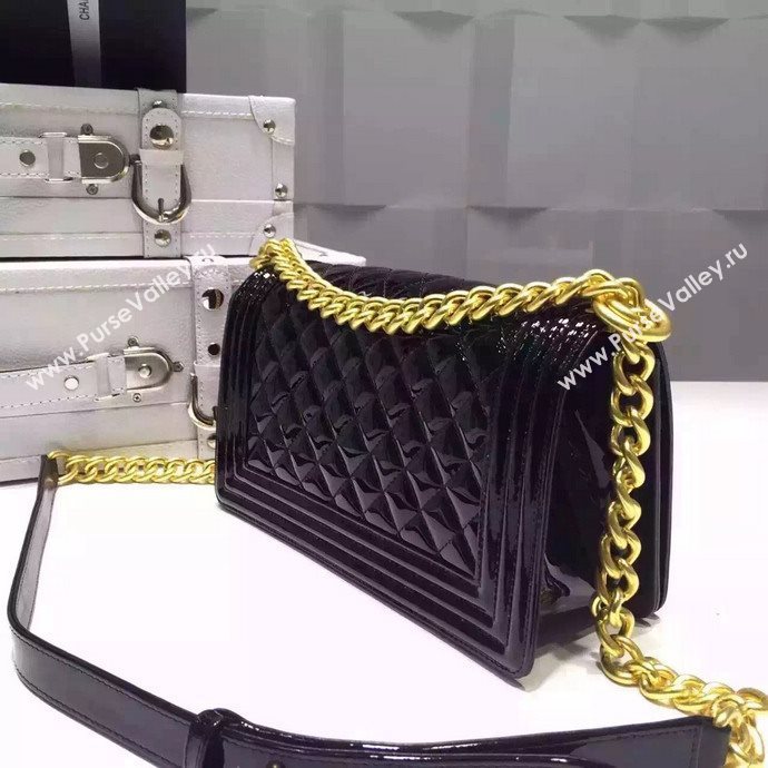 Chanel A67086 paint lambskin le boy handbag black bag 6002