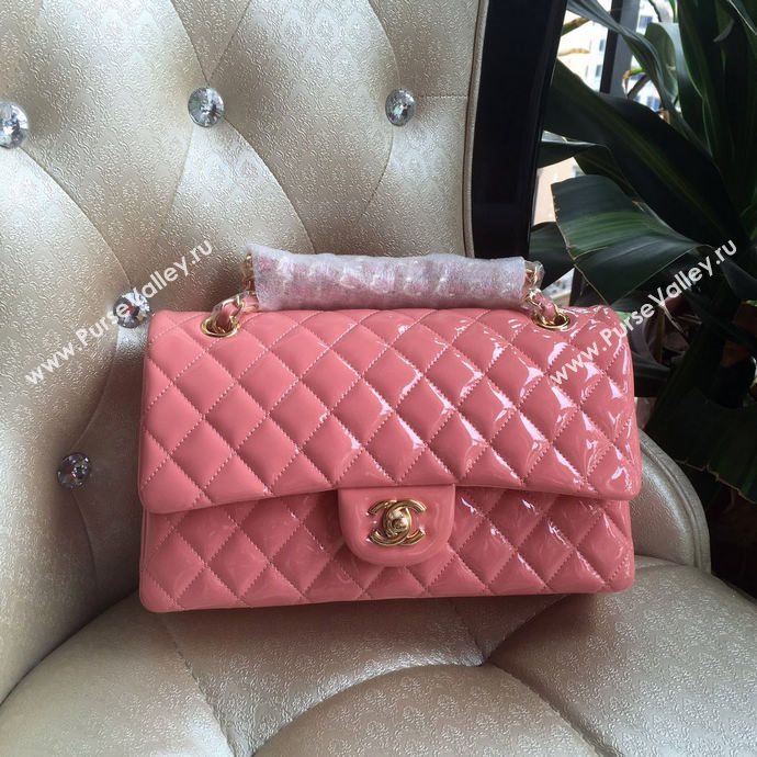 Chanel A1112 paint lambskin flap handbag pink bag 6003