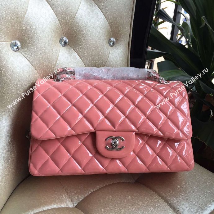 Chanel A1113 paint lambskin large flap handbag pink bag 6005