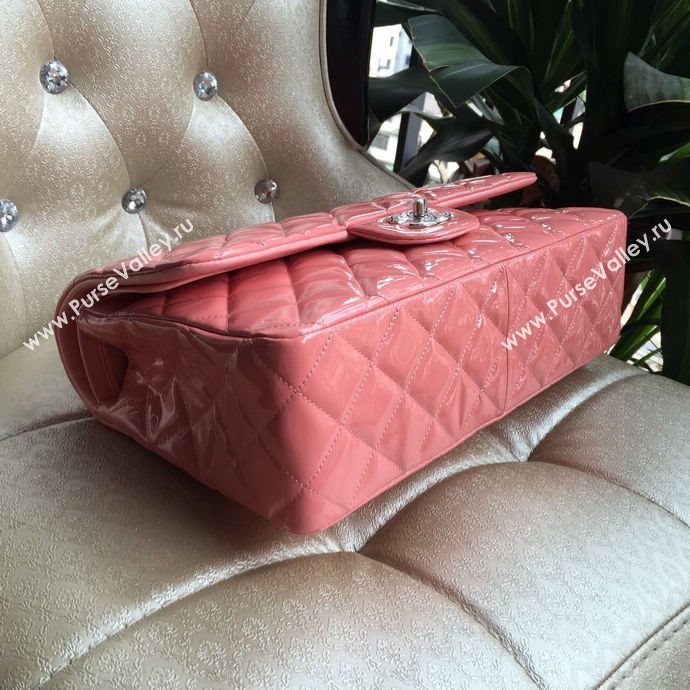 Chanel A1113 paint lambskin large flap handbag pink bag 6005