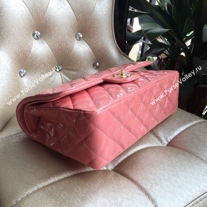 Chanel A1113 paint lambskin large flap handbag pink bag 6006