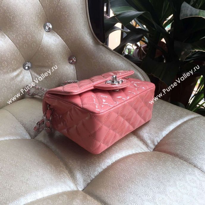 Chanel A1115 paint lambskin small flap handbag pink bag 6007