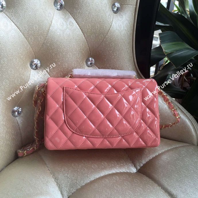 Chanel A1116 paint lambskin small flap handbag pink bag 6008