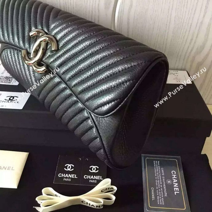 Chanel A94344 deerskin large black handbag clutch bag 6014
