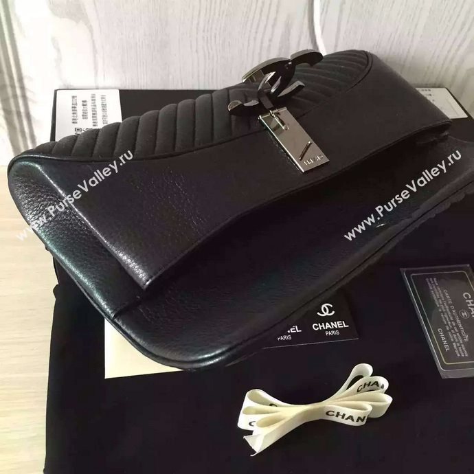 Chanel A94344 deerskin large black handbag clutch bag 6014