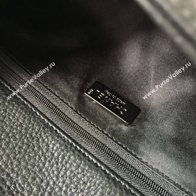 Chanel A94344 deerskin large black handbag clutch bag 6014