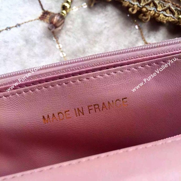 Chanel A33819 lambskin small le boy woc handbag pink bag 6017