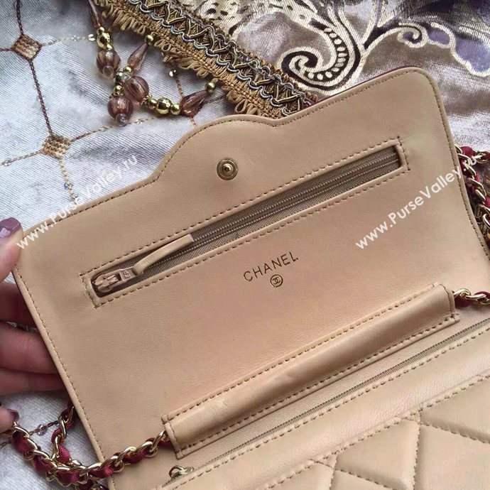 Chanel A33819 lambskin small woc handbag apricot bag 6020