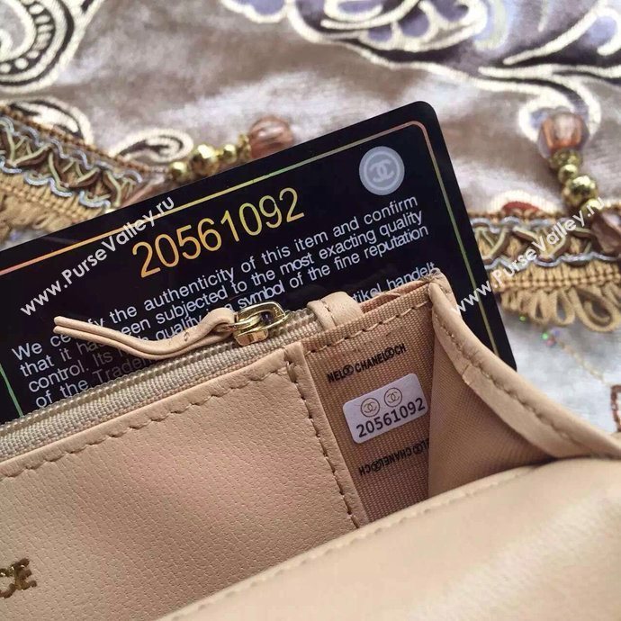 Chanel A33819 lambskin small woc handbag apricot bag 6020