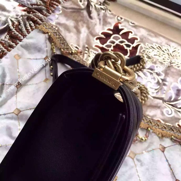 Chanel A67086 lambskin medium le boy handbag black bag 6022