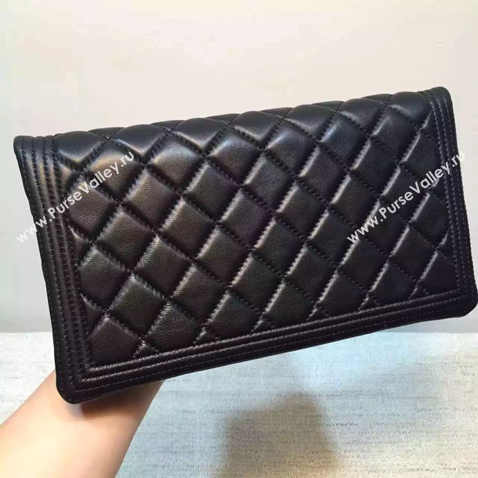 Chanel A67011 caviar large clutch handbag black bag 6027