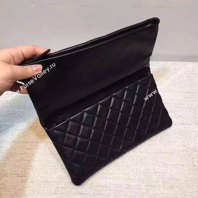 Chanel A67011 caviar large clutch handbag black bag 6027