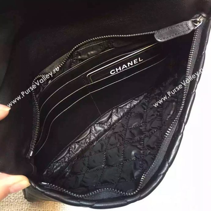 Chanel A67011 caviar large clutch handbag black bag 6027