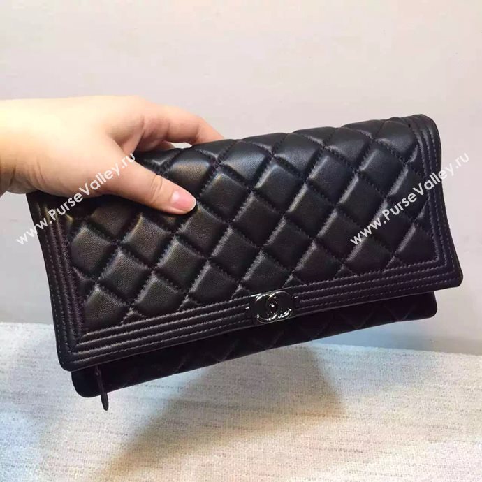 Chanel A67011 caviar large clutch handbag black bag 6028