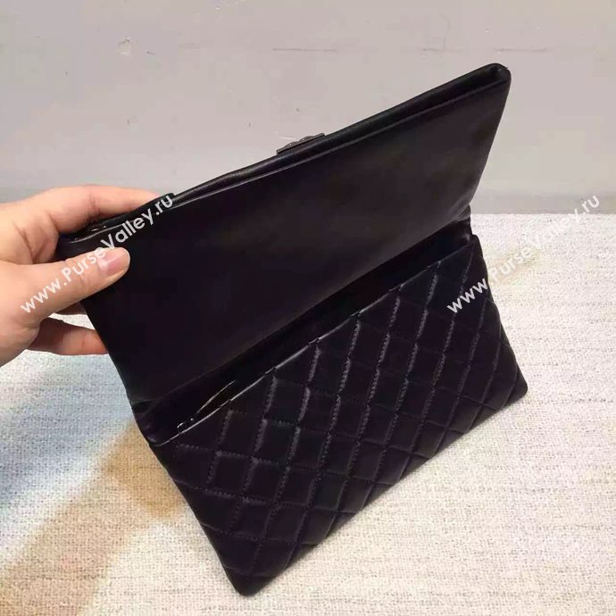 Chanel A67011 caviar large clutch handbag black bag 6028