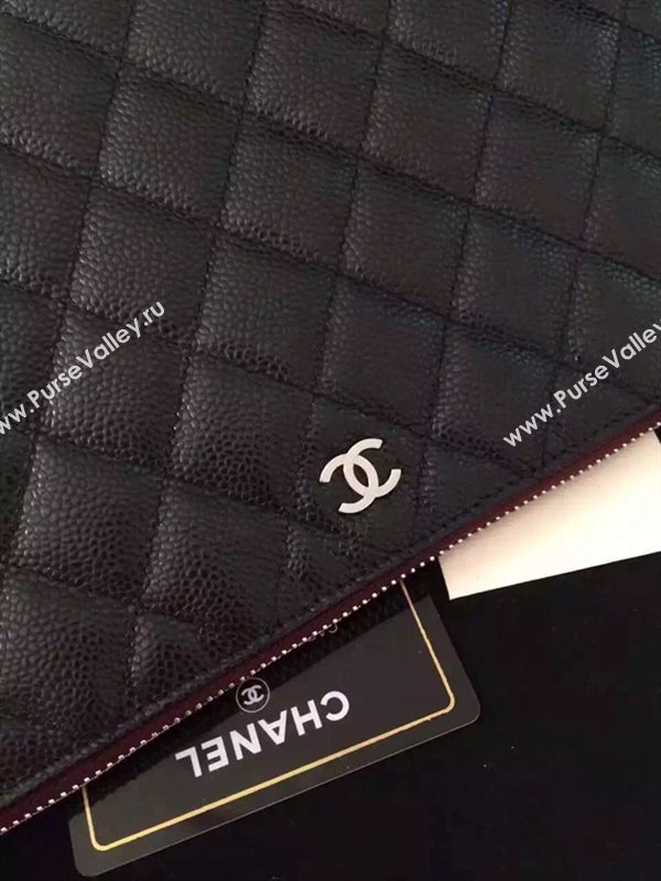 Chanel A82254 caviar large clutch handbag black bag 6034