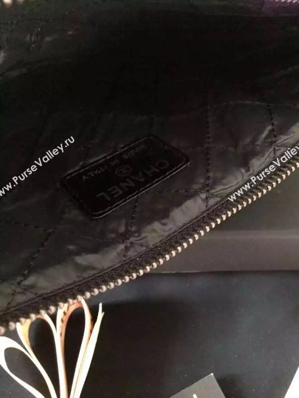 Chanel A82254 paint large clutch handbag black bag 6035