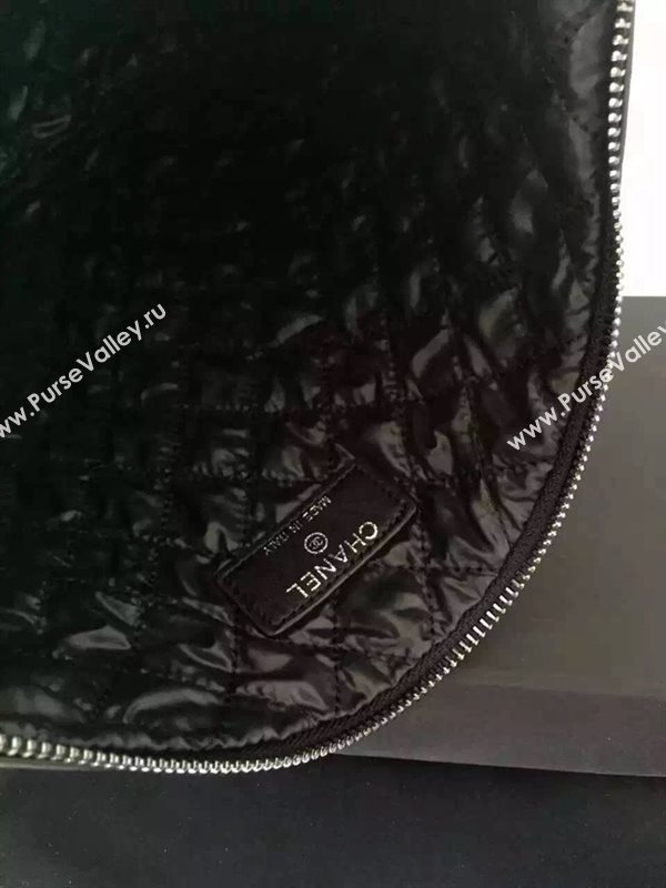 Chanel A82254 lambskin large clutch handbag black bag 6036