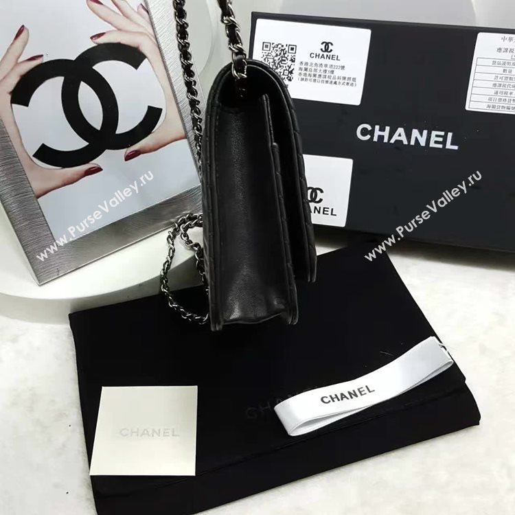 Chanel A33814 lambskin new woc handbag black bag 6140