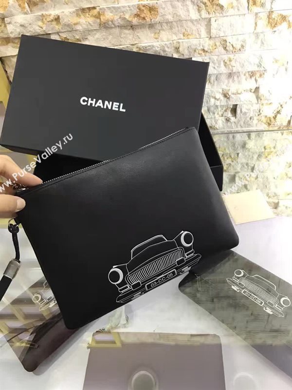 Chanel A82593 lambskin black handbag clutch bag 6142