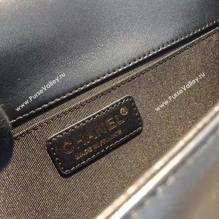 Chanel A94804 calfskin black chain le handbag boy bag 6145