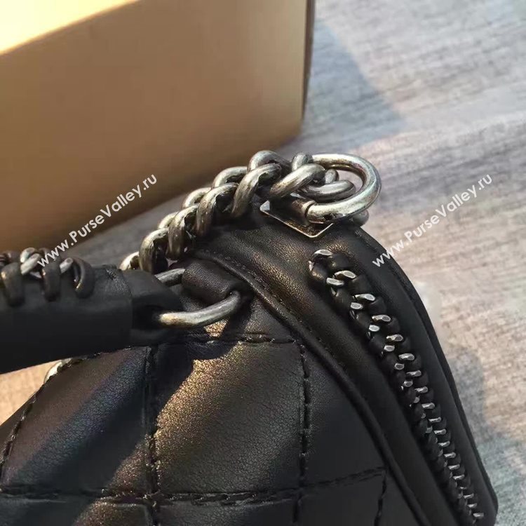 Chanel A94804 calfskin black chain le handbag boy bag 6147