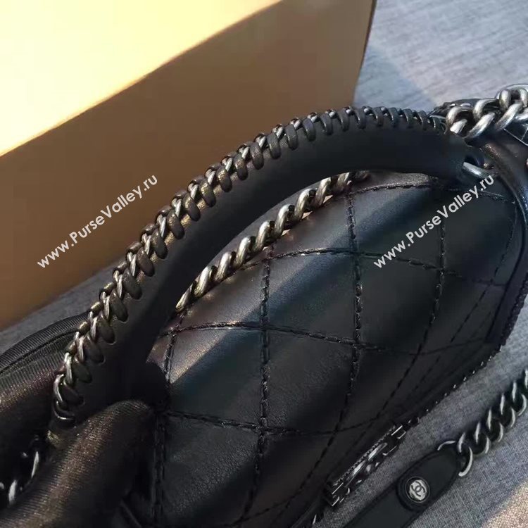 Chanel A94804 calfskin black chain le handbag boy bag 6147