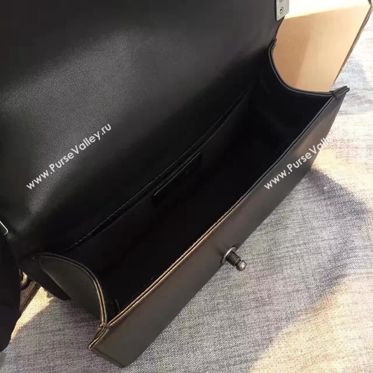 Chanel A94804 calfskin black chain le handbag boy bag 6147