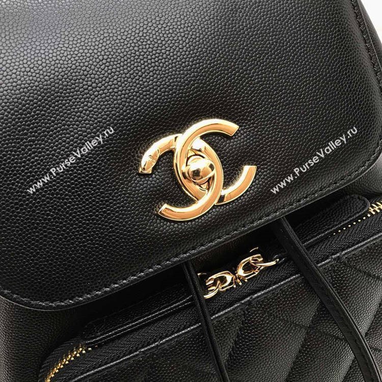 Chanel A93748 caviar lambskin backpack black bag 6149