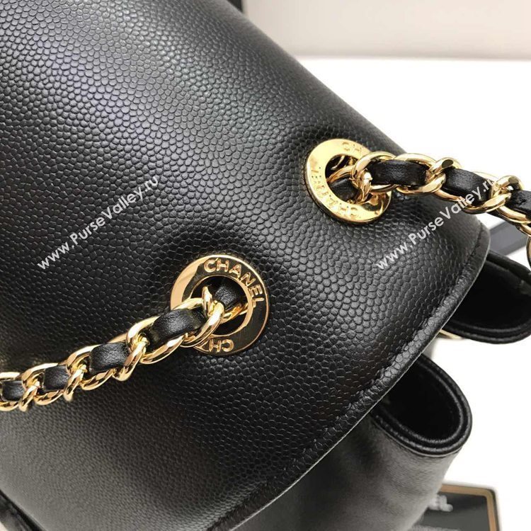 Chanel A93748 caviar lambskin backpack black bag 6149