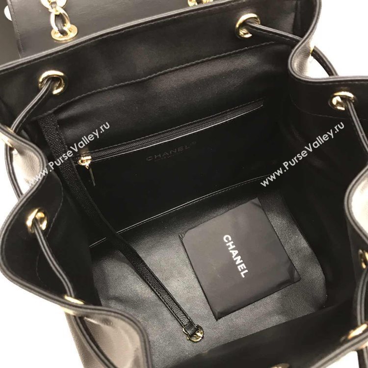 Chanel A93748 caviar lambskin backpack black bag 6149