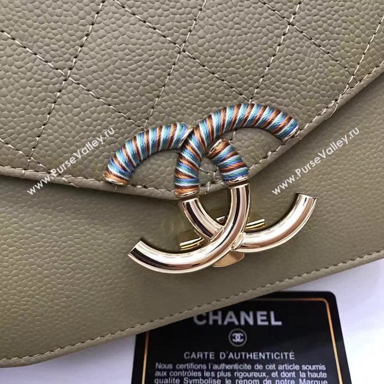 Chanel A93622 caviar lambskin green handbag tote bag 6150