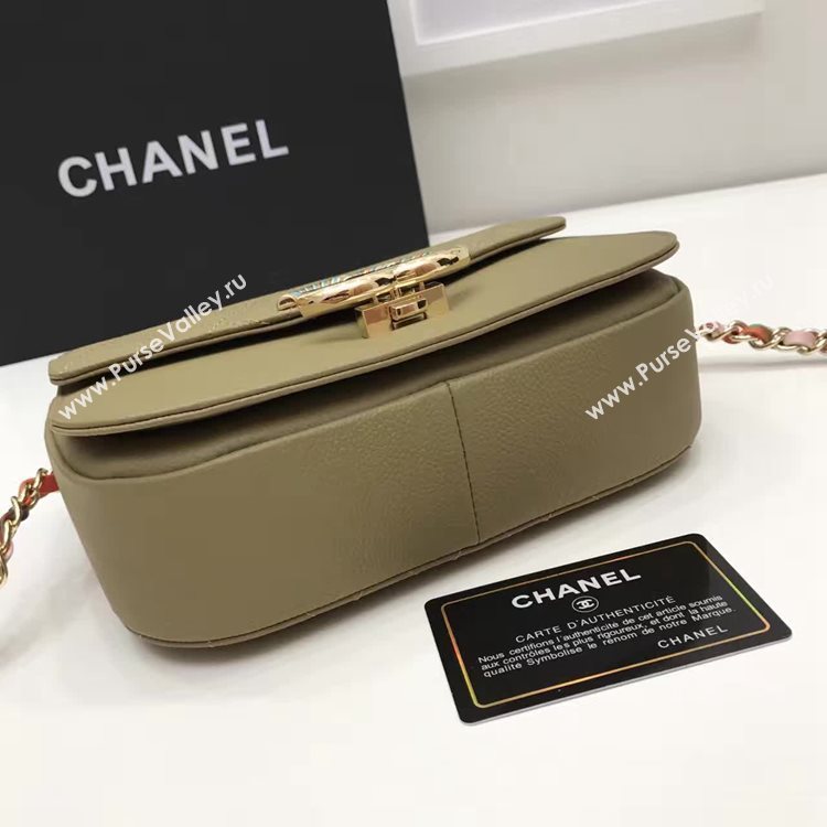 Chanel A93622 caviar lambskin green handbag tote bag 6150