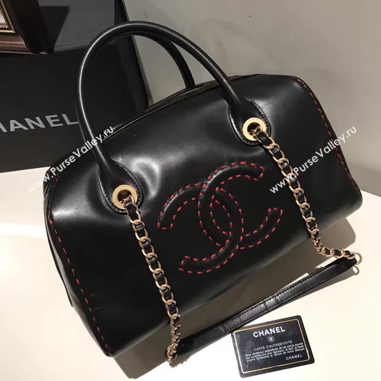 Chanel A92239 calfskin large tote handbag black bag 6153