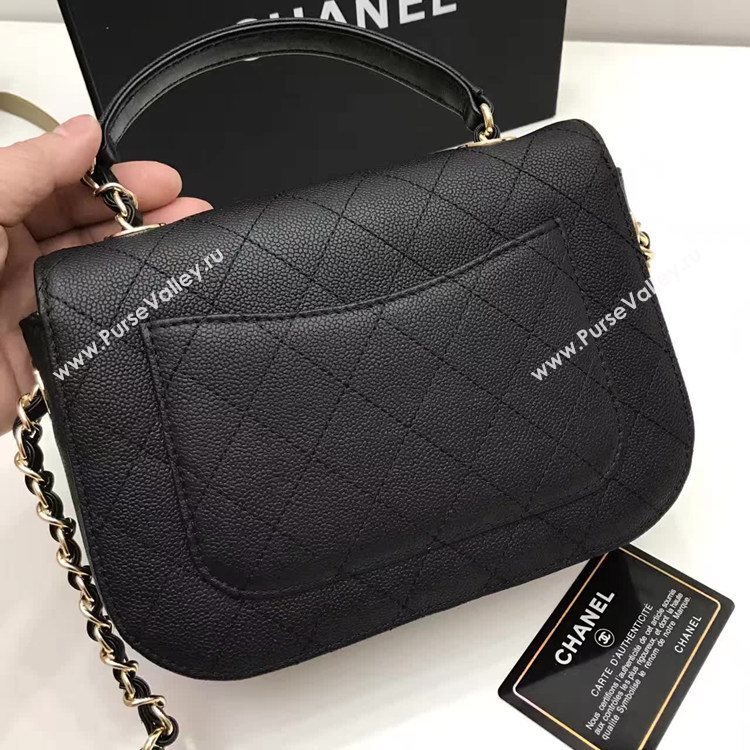 Chanel A93622 caviar lambskin black handbag tote bag 6156