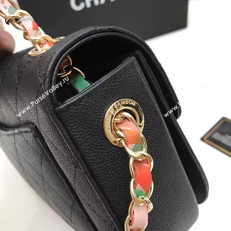 Chanel A93622 caviar lambskin black handbag tote bag 6157