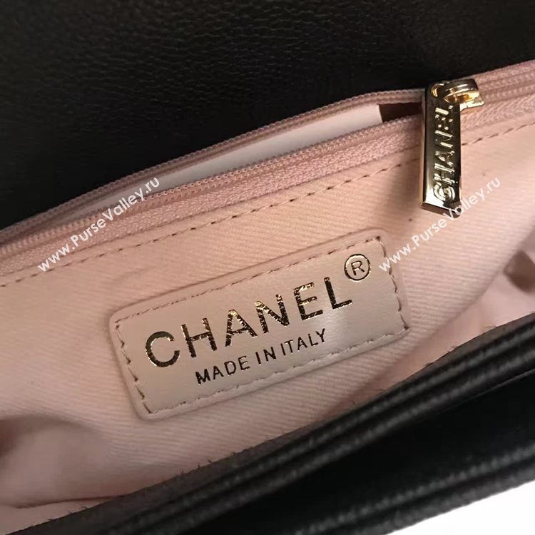 Chanel A93622 caviar lambskin black handbag tote bag 6157