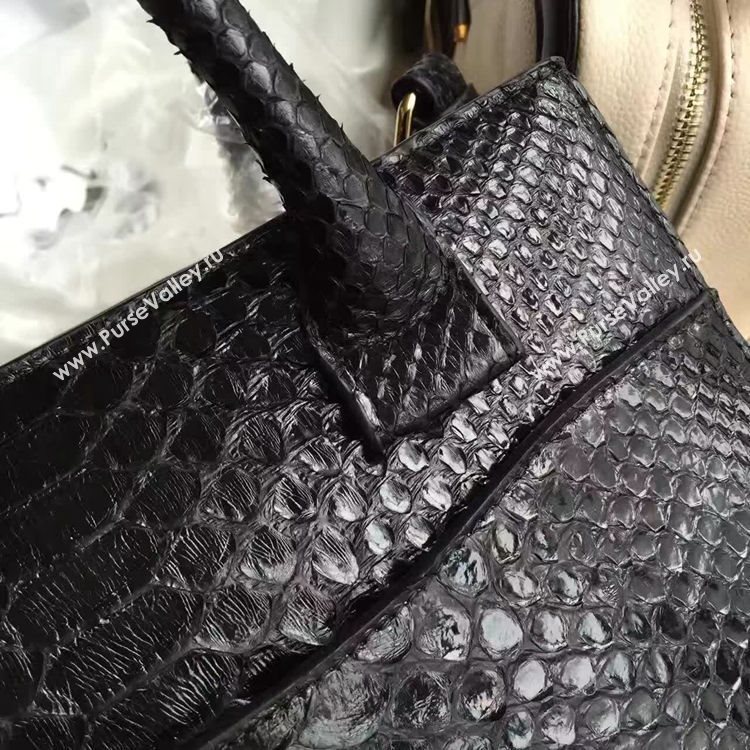 Chanel A69930 python black tote handbag shoulder bag 6158