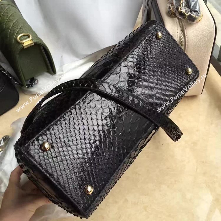 Chanel A69930 python black tote handbag shoulder bag 6158