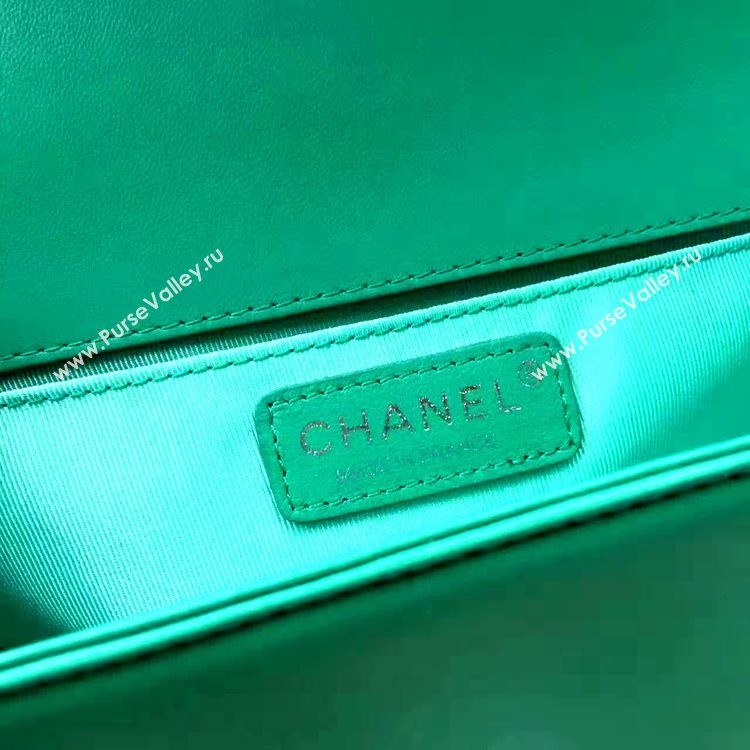 Chanel A67086 lambskin le boy handbag green bag 6162