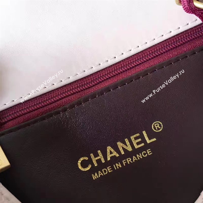 Chanel lambskin new 17cm flap pink shoulder bag 6167