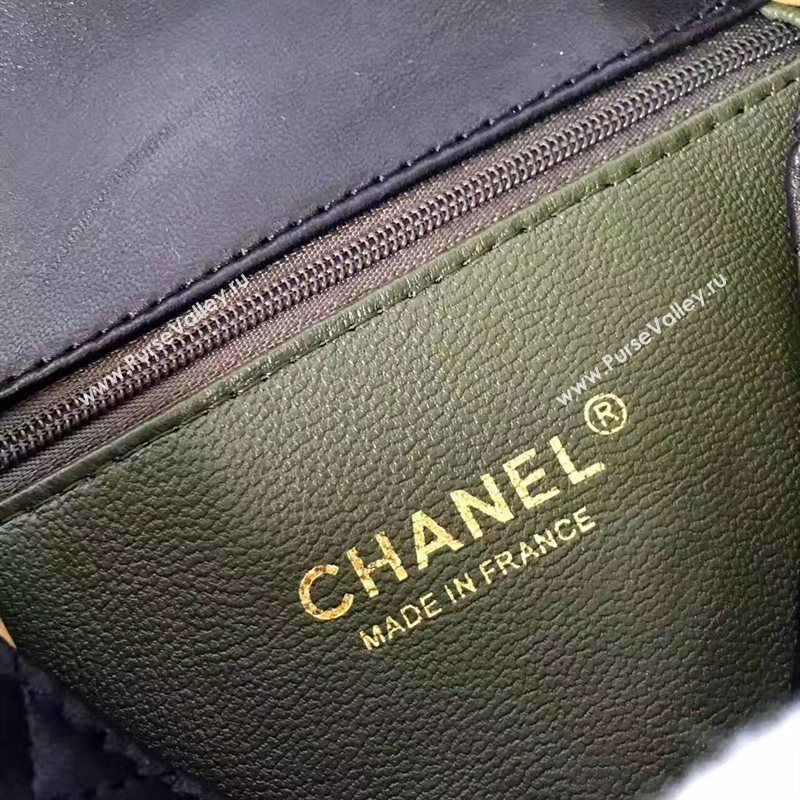 Chanel lambskin new 17cm flap black shoulder bag 6169