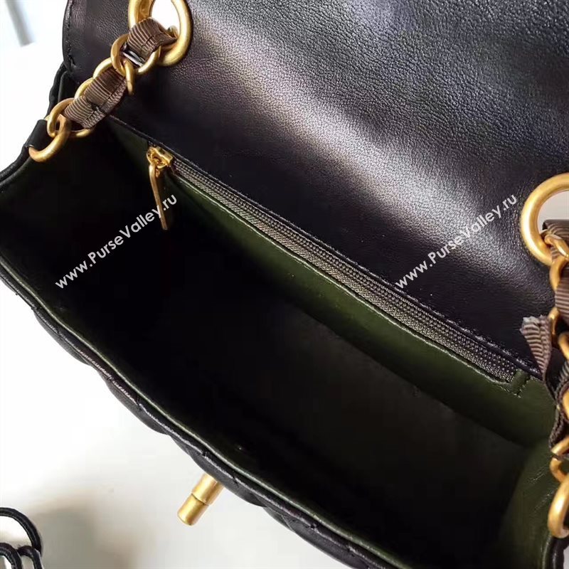 Chanel lambskin new 17cm flap black shoulder bag 6169