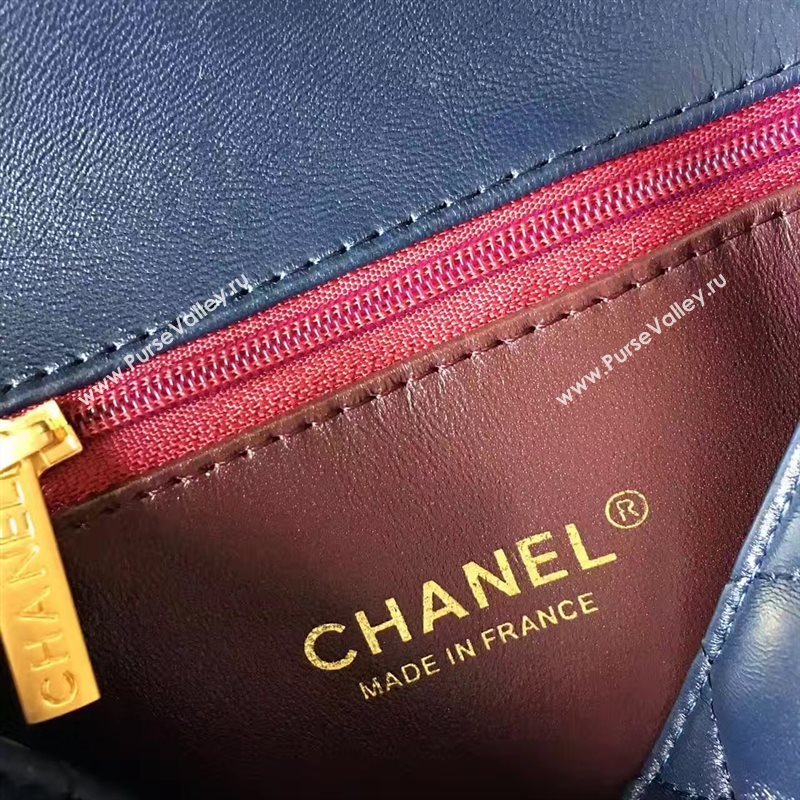 Chanel lambskin new 17cm flap black shoulder bag 6170