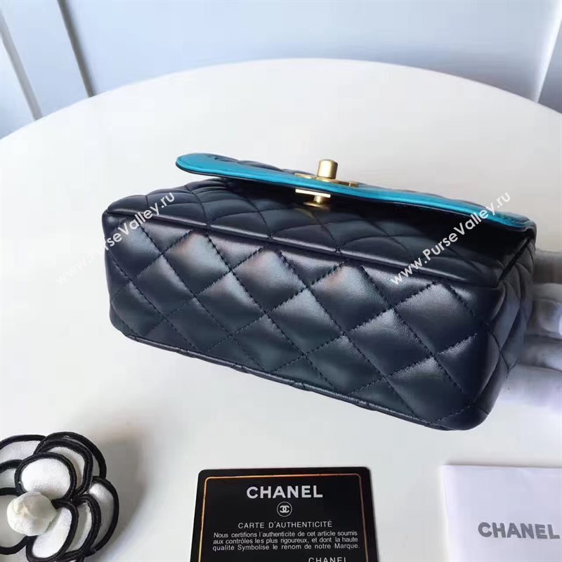 Chanel lambskin new 17cm flap black shoulder bag 6170