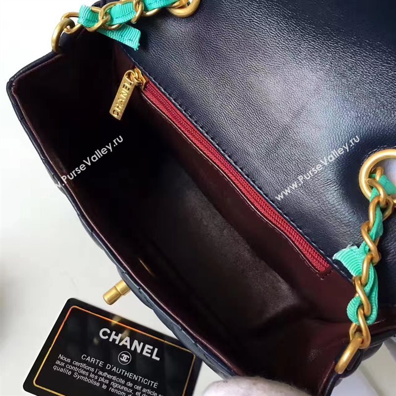 Chanel lambskin new 17cm flap black shoulder bag 6170