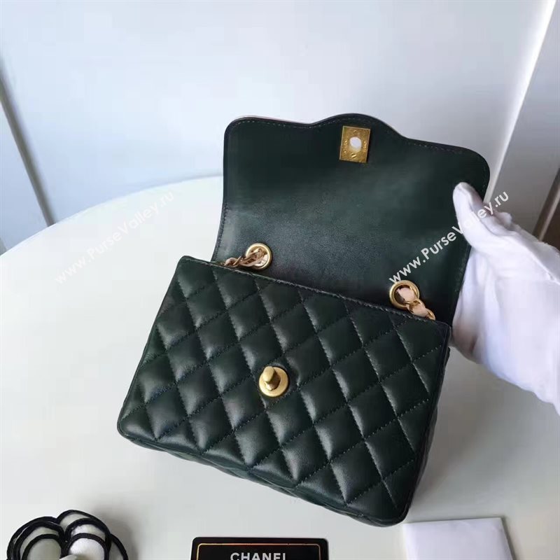 Chanel lambskin new 17cm flap black shoulder bag 6172