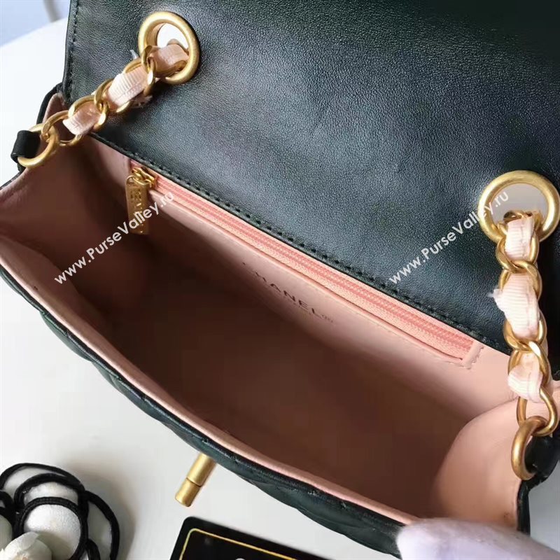 Chanel lambskin new 17cm flap black shoulder bag 6172