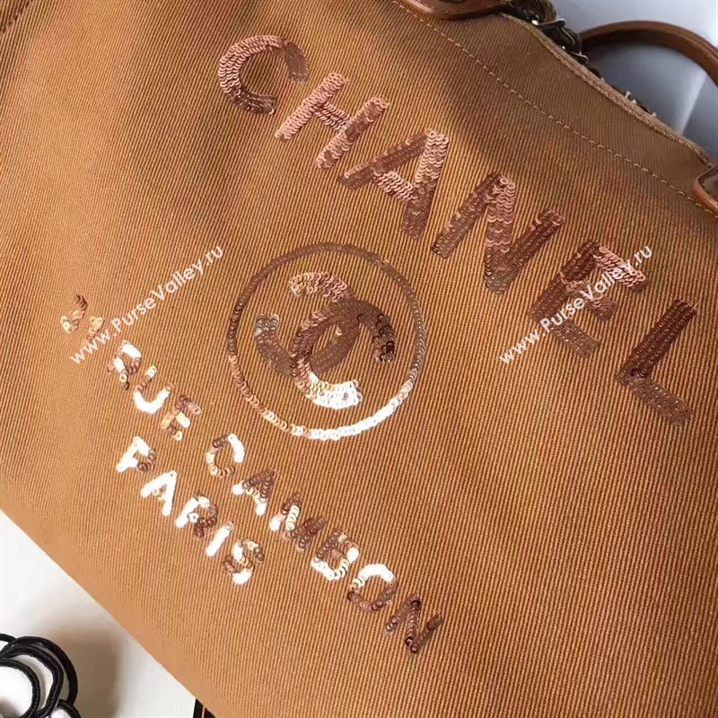 Chanel A68046 original canvas shopping handbag coffee bag 6174